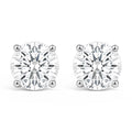 IGI Certified 14K White Gold 1.00 Cttw Round Lab Grown Diamond Solitaire Stud Earrings-0