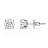 IGI Certified 14K White Gold 1.00 Cttw Round Lab Grown Diamond Solitaire Stud Earrings-2 thumbnail 3