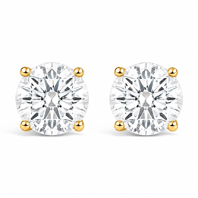 IGI Certified 14K White Gold 1.00 Cttw Round Lab Grown Diamond Solitaire Stud Earrings-1