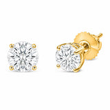 IGI Certified 14K White Gold 1.00 Cttw Round Lab Grown Diamond Solitaire Stud Earrings-3 thumbnail 4