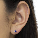 .925 Sterling Silver 0.15 Cttw Round Brilliant-Cut Diamond Classic 4-Prong Stud Earrings-4 thumbnail 5