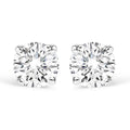 IGI Certified 14K White Gold 1.0 cttw 4-Prong Set Brilliant Round-Cut Solitaire Diamond Push Back Stud Earrings (G-H Color, I1-I2 Clarity)-0