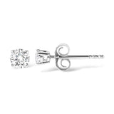 IGI Certified 14K White Gold 1.0 cttw 4-Prong Set Brilliant Round-Cut Solitaire Diamond Push Back Stud Earrings (G-H Color, I1-I2 Clarity)-3 thumbnail 4