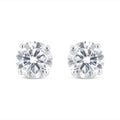 14K White Gold 1.00 Cttw Round Brilliant-Cut Diamond Classic 4-Prong Stud Earrings with Screw Backs (H-I Color, I1-I2 Clarity)-0