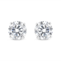 14k White Gold Solitaire Diamond Stud Earrings (1.5 cttw, H-I Color, SI1-SI2 Clarity)