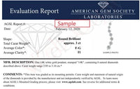 AGS Certified 14k White Gold 3.0 Cttw Baguette and Brilliant Round-Cut Diamond Journey 18