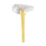 10K Two-Toned Gold Diamond Heart Shape Cluster Ring (1/6 Cttw, H-I Color, I1-I2 Clarity)-4 thumbnail 5
