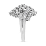 10K White Gold 1/2 Cttw Round and Baguette-Cut 