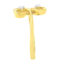 14KT Yellow Gold 1/20 ctw. Dual Heart Diamond Ring (K-L, I1-I2)-4