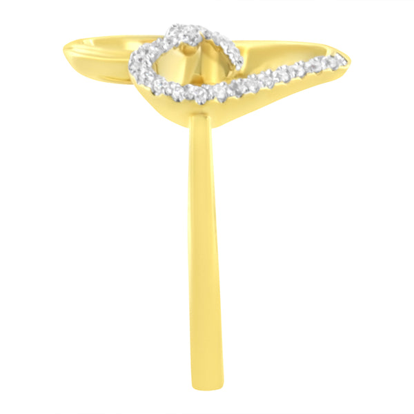 14KT Yellow Gold 1/10 ctw. Diamond Heart Shape Ring (K-L, I1-I2)