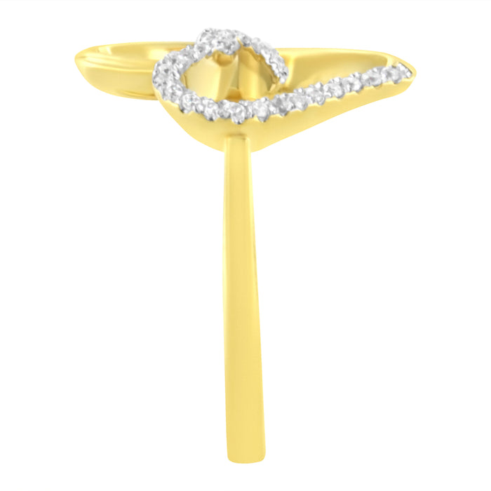 14KT Yellow Gold 1/10 ctw. Diamond Heart Shape Ring (K-L, I1-I2)
