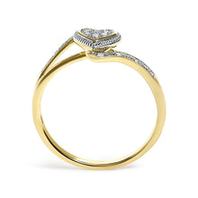 10K Yellow Gold Diamond Accent Filigree Heart Promise Ring (I-J Color, I3 Clarity)-4