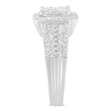 10K White Gold Diamond Cluster Ring (1 Cttw, H-I Color, I1-I2 Clarity)-4 thumbnail 5