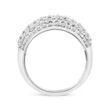 .925 Sterling Silver 2.00 Cttw Round and Baguette-Cut Diamond Cluster Ring (H-I Color, I1-I2 Clarity)-4 thumbnail 5