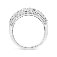 .925 Sterling Silver 2.00 Cttw Round and Baguette-Cut Diamond Cluster Ring (H-I Color, I1-I2 Clarity)-4