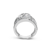 10K White Gold 2 1/2 Cttw Round and Baguette-Cut Diamond Multi-Row Bypass Ring (J-K Color, I2-I3 Clarity)-4