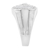 14K White Gold Men's Diamond Band Ring (1 cttw, H-I Color, SI1-I2 Clarity)-4 thumbnail 5