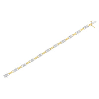 14K Two-Tone Gold 1.00 Cttw Princess-Cut Diamond Chain Link 7