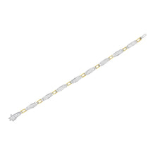 14K Yellow and White Gold 2.0 Cttw Princess Cut Diamond Tapered and Equal Sign Link Bracelet (G-H Color, SI1-SI2 Clarity) - 7"-4