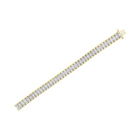 14K Yellow and White Gold 5.0 Cttw Round & Baguette Cut Diamond 7