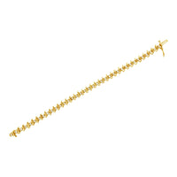 10KT Yellow Gold Plated .925 Sterling Silver 1 cttw Prong-Set Diamond Link Bracelet (J-K, I1-I2) - 7.5