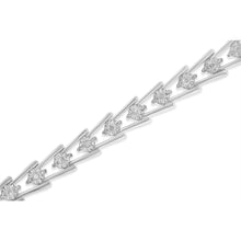 Sterling Silver Diamond Wave-Style Link Bracelet (0.5 cttw, I-J Color, I3 Clarity)-4