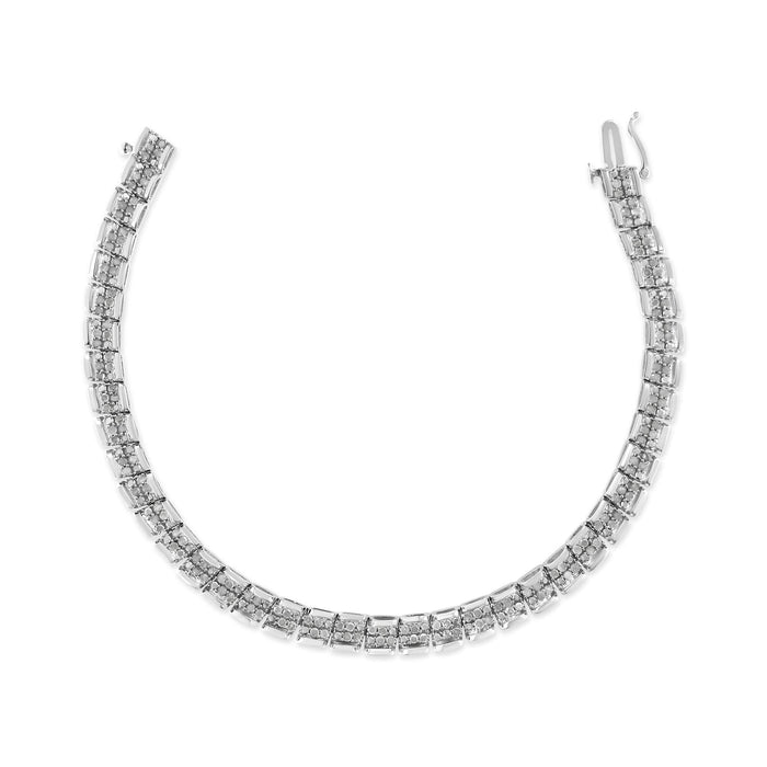 .925 Sterling Silver 2.0 Cttw Diamond 7