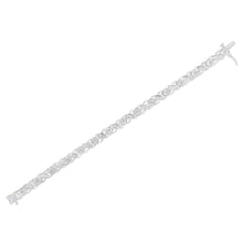.925 Sterling Silver 1.0 Cttw Round-Brilliant and Baguette Cut Diamond Miracle-Set X-Link 7" Tennis Bracelet (I-J Color, I2-I3 Clarity)-4