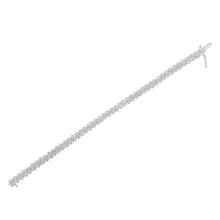 .925 Sterling Silver 1.0 Cttw Chevron 2 Stone Arrow Link Tennis Bracelet (I-J Color, I3 Clarity) - 7”-4