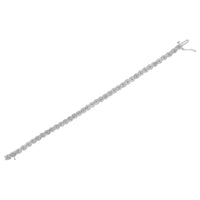 .925 Sterling Silver 1.0 cttw Miracle Set Diamond Spiraling Bezel Link Bracelet(I-J Color, I3 Clarity) -7.25