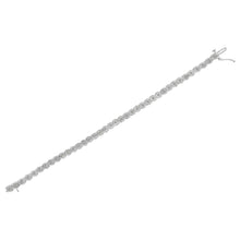 .925 Sterling Silver 1.0 cttw Miracle Set Diamond Spiraling Bezel Link Bracelet(I-J Color, I3 Clarity) -7.25"-4