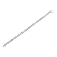 .925 Sterling Silver 2 Cttw Prong Set Round-Cut Diamond 4 Stone Box Link Bracelet (I-J Color, I3 Clarity) - 7.25