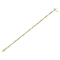 14K Yellow Gold Plated .925 Sterling Silver 3.0 Cttw Miracle-Set Diamond Tennis Bracelet (L-M Color, I2-I3 Clarity) - 7.25