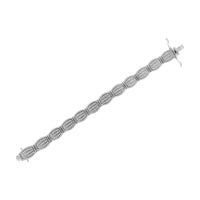 .925 Sterling Silver 3.0 Cttw Prong Set Diamond Art Deco Style Tennis Bracelet (I-J Color, I2-I3 Clarity) - 7.25