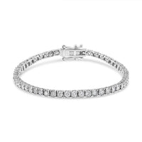 14K White Gold 3.0 Cttw Miracle Set Round-Cut Lab Grown Diamond Illusion 7