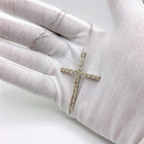 .925 Sterling Silver 4.0 Cttw Diamond 2-1/4