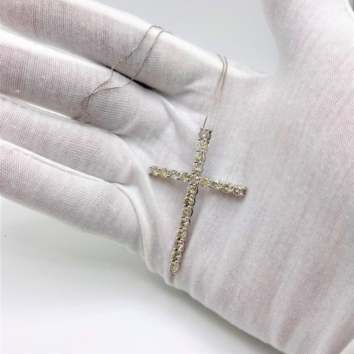 .925 Sterling Silver 4.0 Cttw Diamond 2-1/4