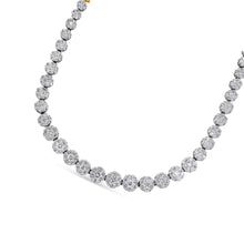 IGI Certified 14K Yellow Gold 14 3/4 cttw Pave Set Round-Cut Diamond Riviera Necklace (F-G Color, S2-I1 Clarity)-4