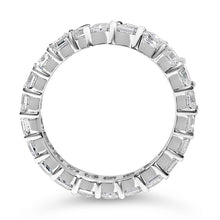 14K White Gold 2 1/3 Cttw Asscher Cut Lab Grown Diamond Eternity Band Ring (E-F Color, VS1-VS2 Clarity) - Ring Size 5.5-4