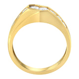 14KT Yellow Gold Men's Round Cut Diamond Ring (1 cttw, H-I Color, SI2-I1 Clarity)-3 thumbnail 4