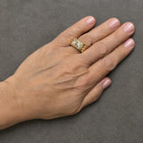 Men's 10K Yellow Gold 1.00 Cttw Channel Set Diamond 5 Row Band Ring-2 thumbnail 3