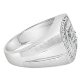 14K White Gold Men's Diamond Band Ring (1 cttw, H-I Color, SI1-I2 Clarity)-1 thumbnail 2