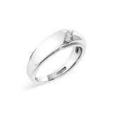 Men's .925 Sterling Silver 1/6 Cttw 3 Stone Diamond Band Ring (H-I Color, I1-I2 Clarity)-3 thumbnail 4