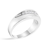 Men's.925 Sterling Silver 1/2 Cttw Diamond 9 Stone Band Ring-3 thumbnail 4