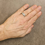 Men's.925 Sterling Silver 1/2 Cttw Diamond 9 Stone Band Ring-2 thumbnail 3