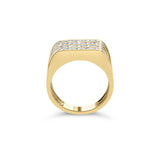 10K Yellow Gold 1.00 Cttw Diamond Multi Row Mens Ring Band-1 thumbnail 2