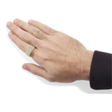 10K Yellow Gold 1.00 Cttw Diamond Multi Row Mens Ring Band-2 thumbnail 3