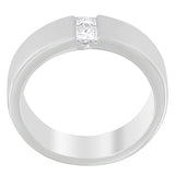 Men's 14K White Gold 1/4 ct.TDW Diamond Channel Band Ring (G-H, VS1-VS2)-2 thumbnail 3