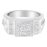 Men's 14K White Gold Diamond Cluster Ring (2 cttw, G-H Color, SI1-SI2 Clarity)-0 thumbnail 1
