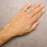 Men's .925 Sterling Silver 1.00 Cttw Diamond Multi Row Band Ring-2 thumbnail 3